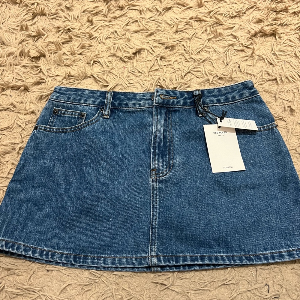 Glasson Dark Denim Lose Rise Skirt